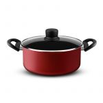 Olla Tefal 24cm Tapa de Vidrio Red Surprise