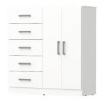 Chifonier Nordica Orlandi BL 3402 Bahia - Blanco 5 Cajones  2 Puerta 