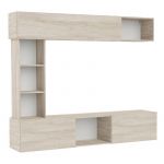 Centro De Entretenimiento Orlandi  AB 1613 Premium - Abedul TV Hasta 60 1 Puerta Sup 2 Cajones