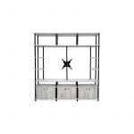 Rack Para TV Dege R05 - Alaska Con Soporte 360° Hasta  65 6 Niveles 3 Puertas Dobles