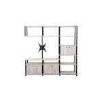 Separador Con Soporte TV Dege S03 - Alaska 3 Puertas Dobles 3 Cuerpos  7 Niveles