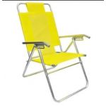 REPOSERA PLEGABLE ALTA DESCANSAR - AMARILLO 5 POSICIONES ALUMINIO 1 (80017)