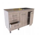 Bajo Mesada Orlandi AB 632 Premium - Abedull, 2 Puertas, 4 Cajones