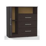 Comoda Orlandi WE 91 Bahia- Wengue, 3 Cajones, 1 Puerta