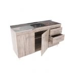 Bajo Mesada Orlandi AB 3017 Bahia - Abedul, 2 Puertas, 1 Estantes, 3 Cajones