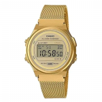 Reloj Casio Vintage A-171wemg-9a Dorado Pulsera Malla Metalica