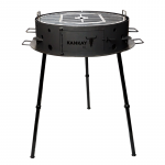 Parrilla Kankay XL Negra 70cm Diametro Hierro 2mm 3 Patas Desmontables