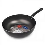 Wok Brinox Ebony Negro 28 cm Tapa Vidrio Aluminio/Teflon 